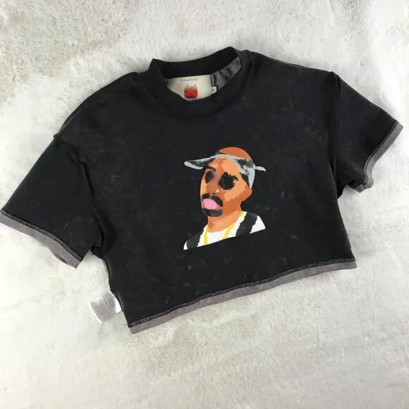 Reversible Cropped T-shirt TUPAC - Picture 6 of 8
